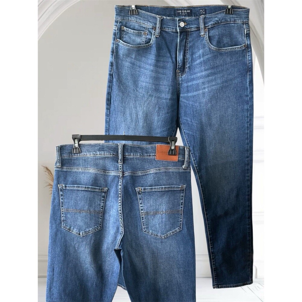 Lucky Brand 412 Athletic Slim Blue Jeans Men's Size 34x34